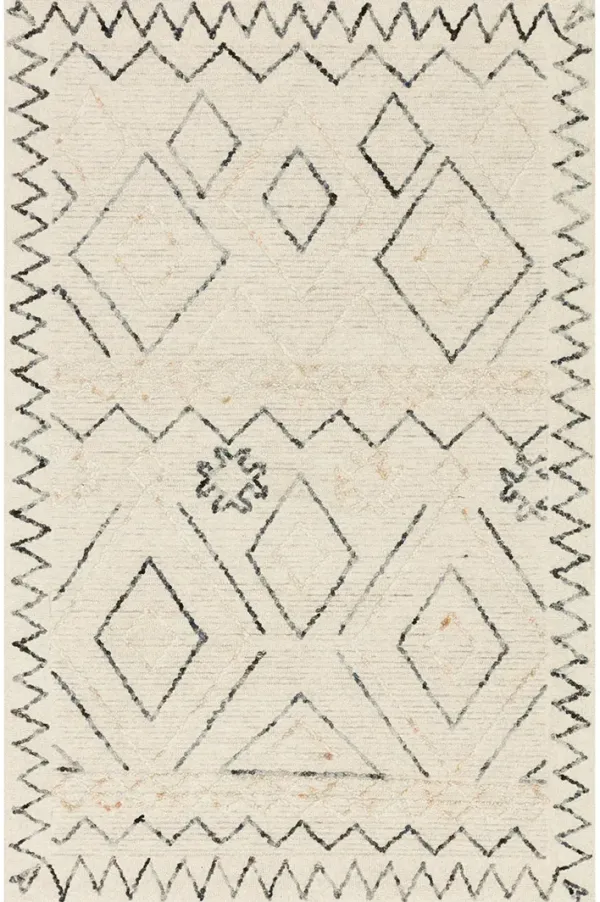 Leela LEE02 Oatmeal/Denim 8'6" x 12' Rug by Justina Blakeney
