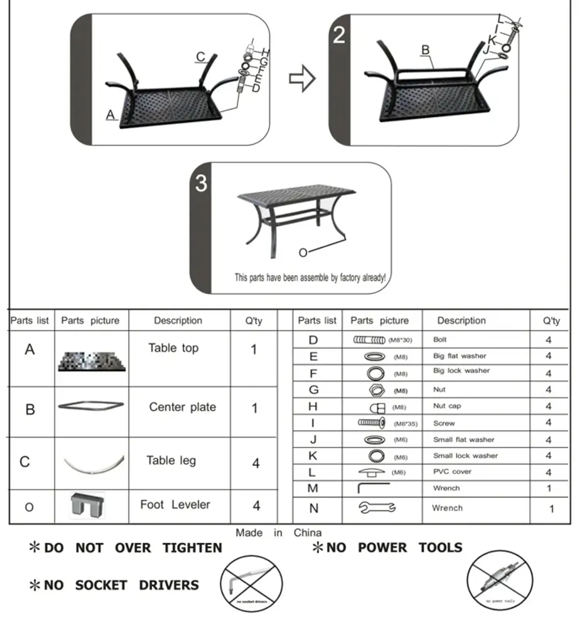 Coffee Table For Indoor Or Outdoor