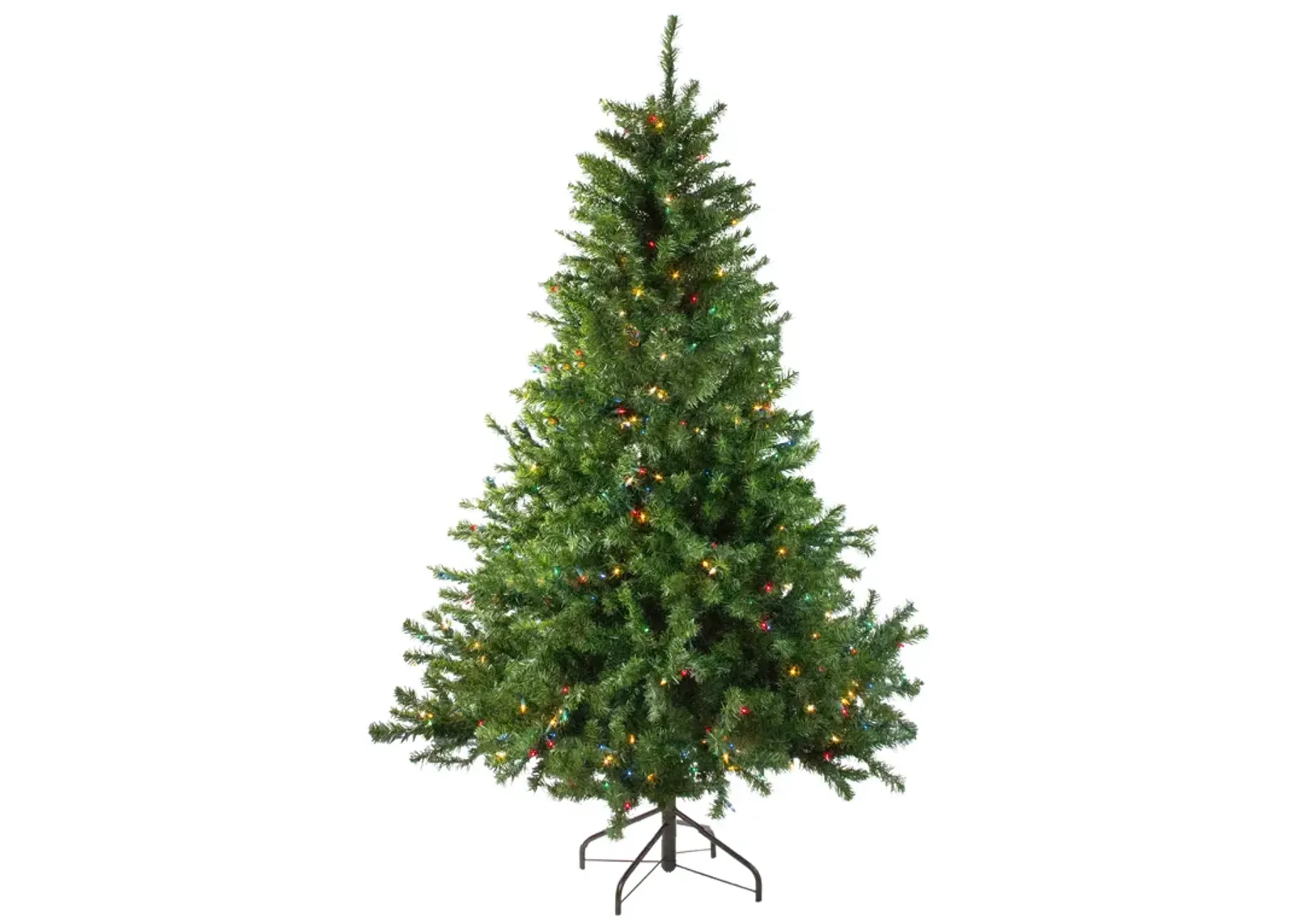 6' Pre-Lit Medium Canadian Pine Artificial Christmas Tree - Multicolor Lights