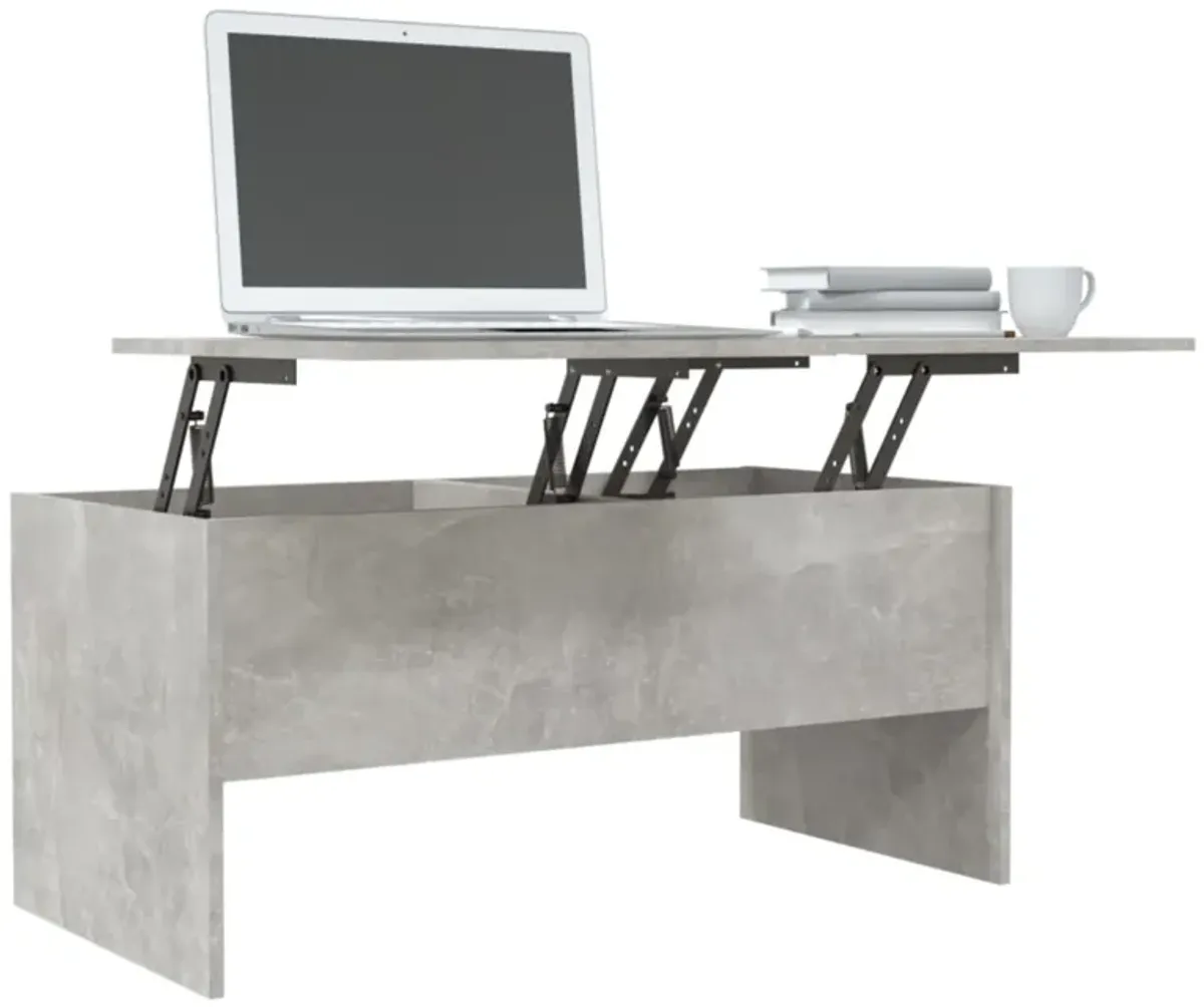 vidaXL Coffee Table Concrete Gray 40.2"x19.9"x18.3" Engineered Wood