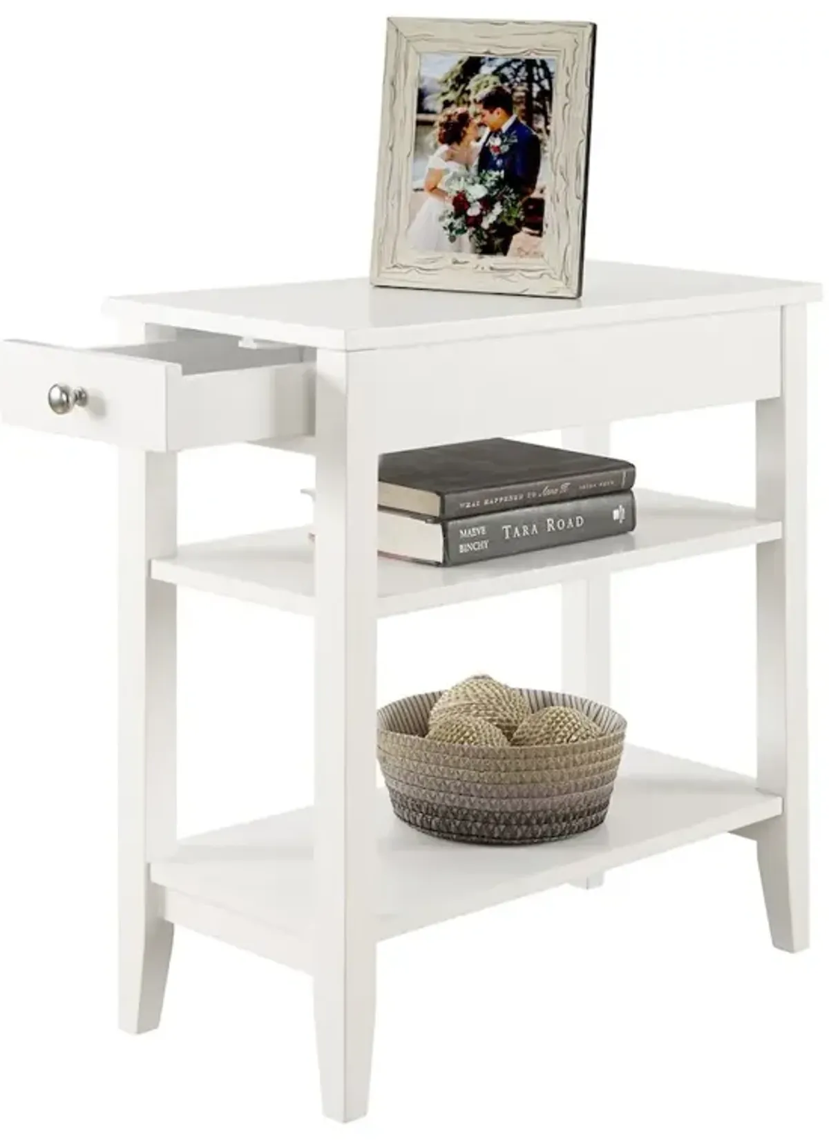 Convience Concept, Inc. American Heritage 1 Drawer Chairside End Table with Shelves