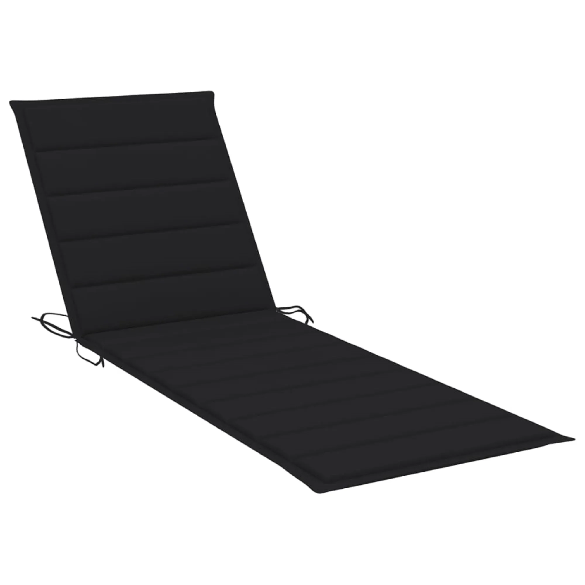 vidaXL Sun Lounger Cushion Black 78.7"x27.6"x1.6" Fabric