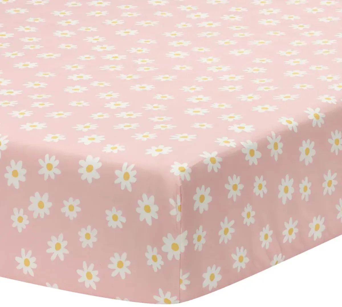 Lambs & Ivy Daisy Dreams Breathable 100% Cotton Baby Fitted Crib/Toddler Sheet