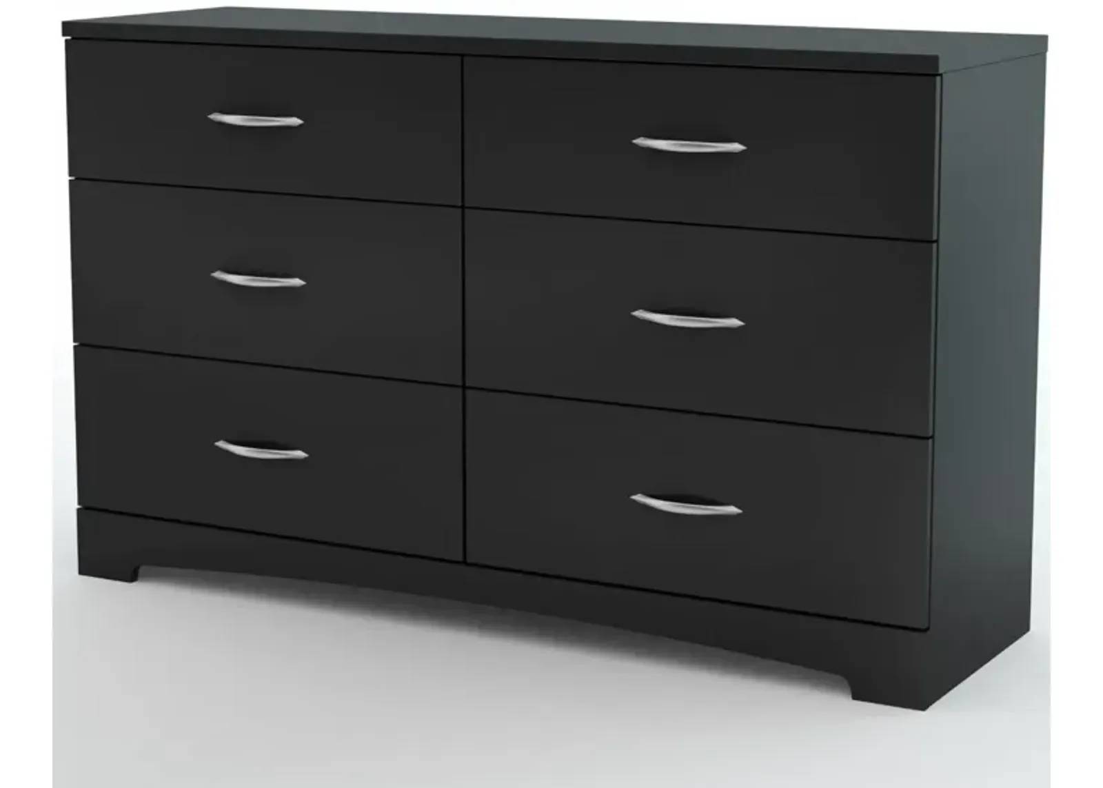 Hivvago 6-Drawer Dresser for Contemporary Bedroom in Black Finish