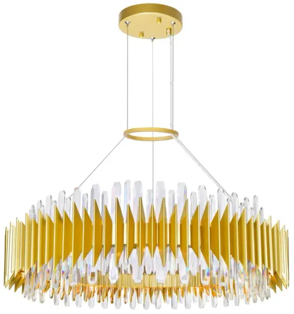 CWI Lighting Cityscape 24 Light Chandelier With Satin Gold Finish