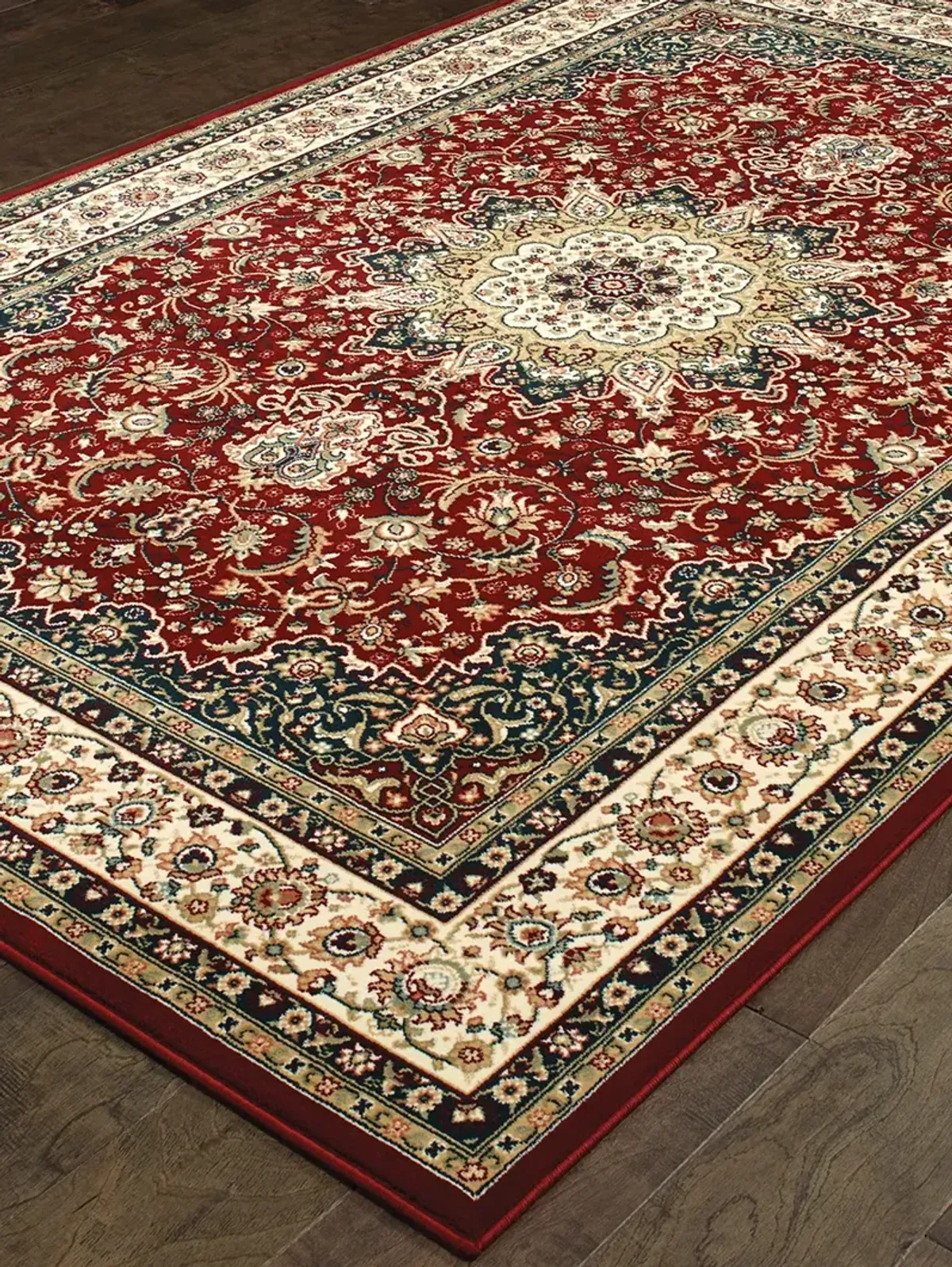 Kashan 6'7" x 9'6" Red Rug