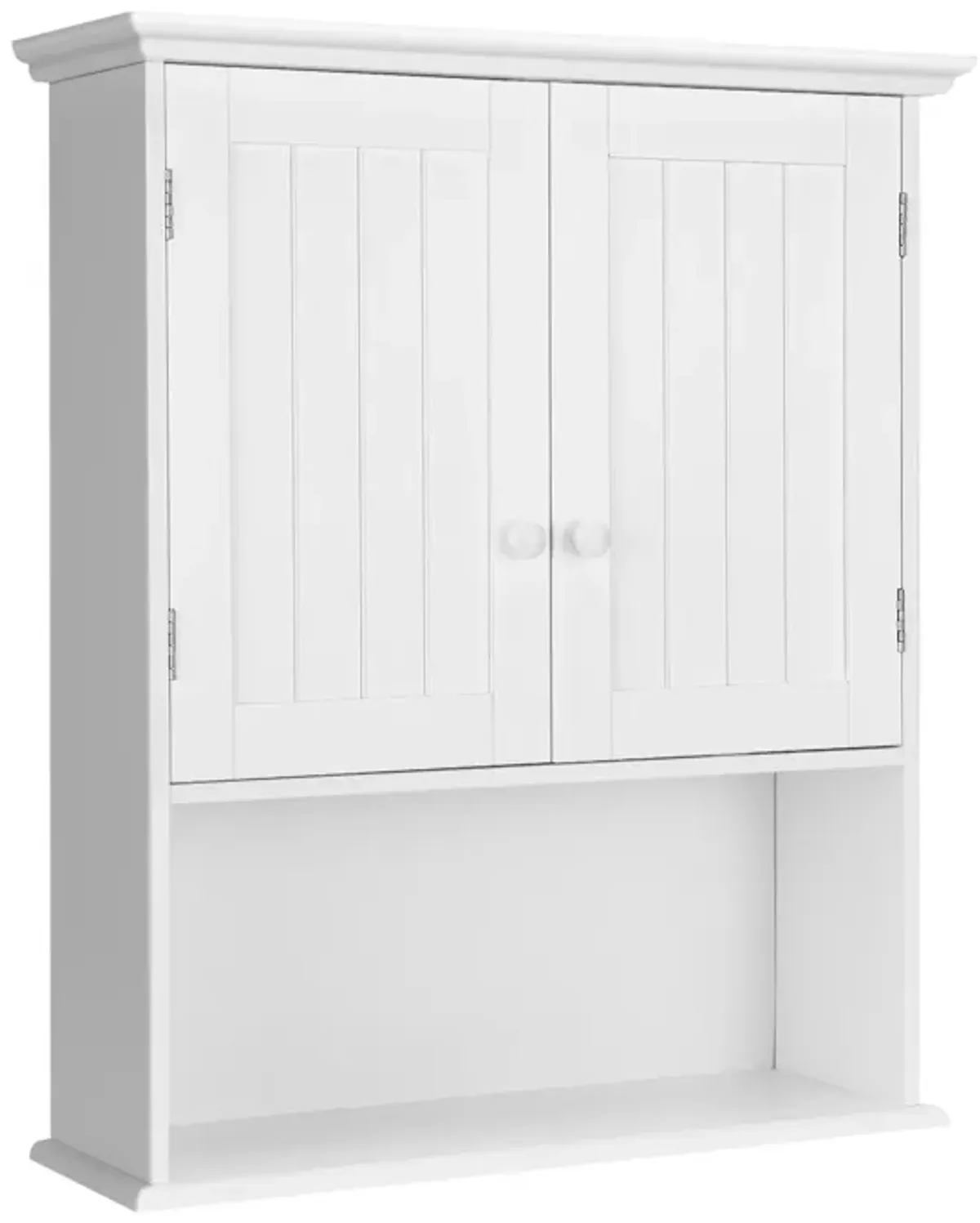 2-Door Wall Mount Bathroom Storage Cabinet with Open Shelf