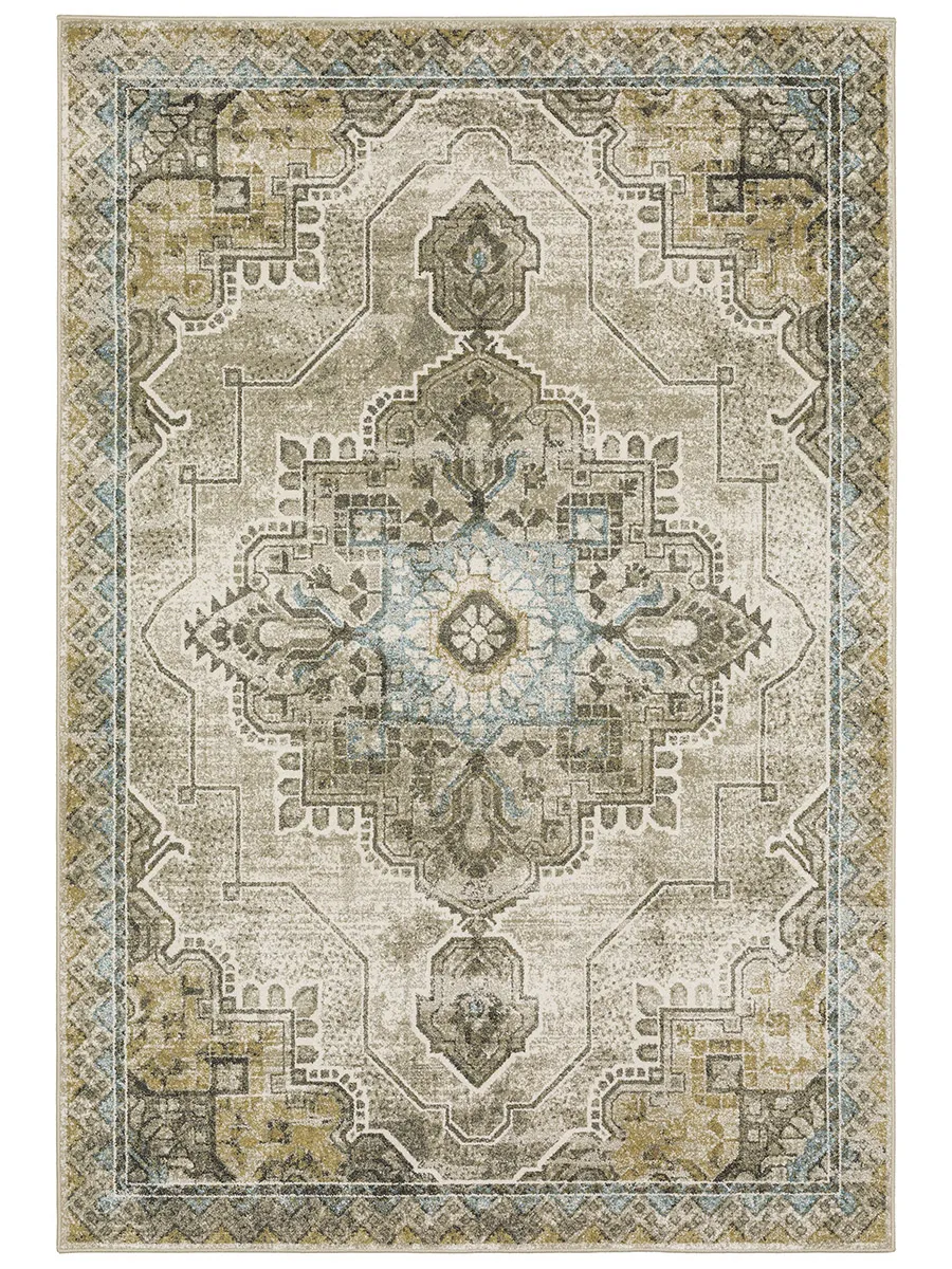 Venice 2'3" x 7'6" Grey Rug