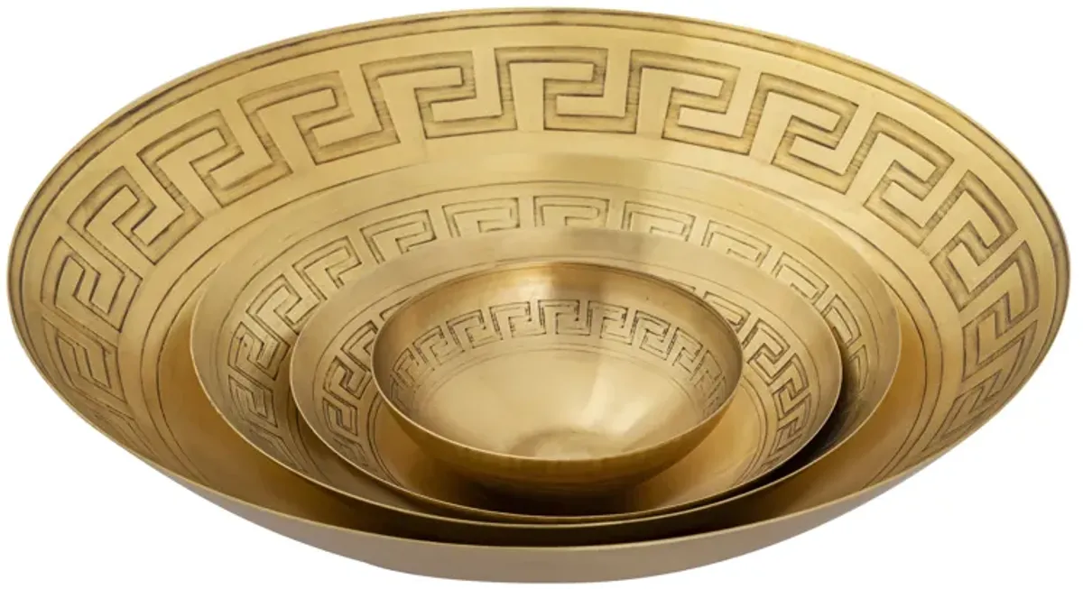 Greek Key Bowl - Set of 3