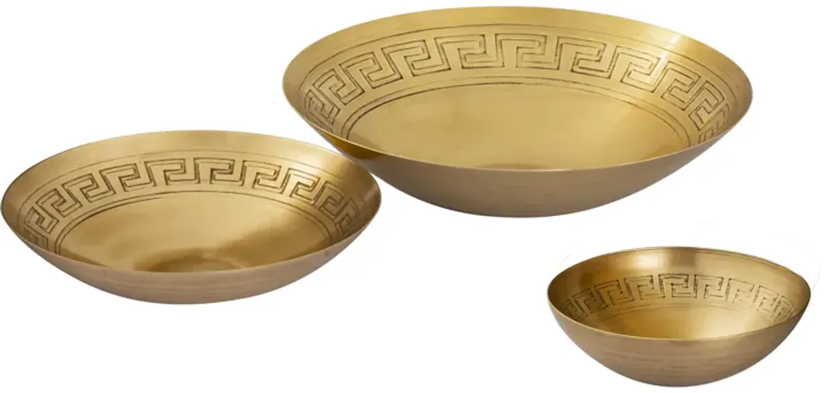 Greek Key Bowl - Set of 3