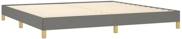 vidaXL Contemporary King Bed Frame, Dark Gray Fabric, Modern Design, Engineered Wood, Plywood, Mattress Size 76"x79.9", Lightweight - 58.64 Pounds