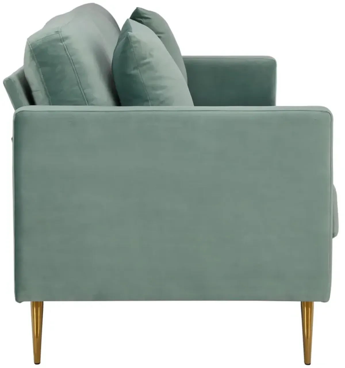 Highland Velvet Sofa with Matching Pillows