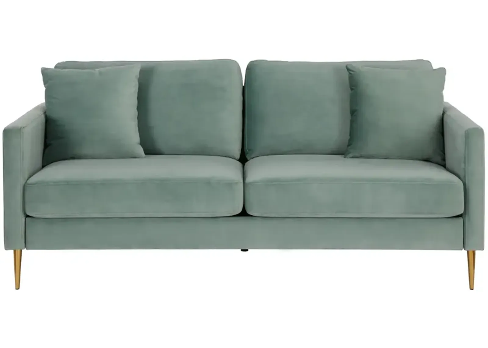 Highland Velvet Sofa with Matching Pillows