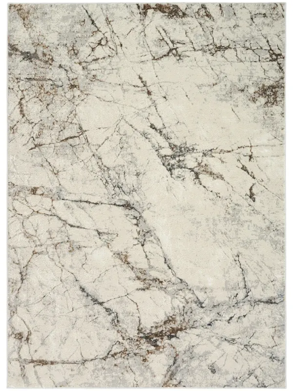 CK073 Compass CMP02 Ivory/Multicolor 3'11" x 5'11" Rug