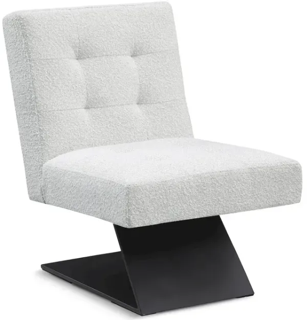 Meridian Furniture Zeal Cream Boucle Fabric Accent Chair