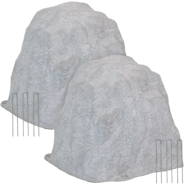 Artificial Polyresin Landscape Rock with Stakes - 2-Pack