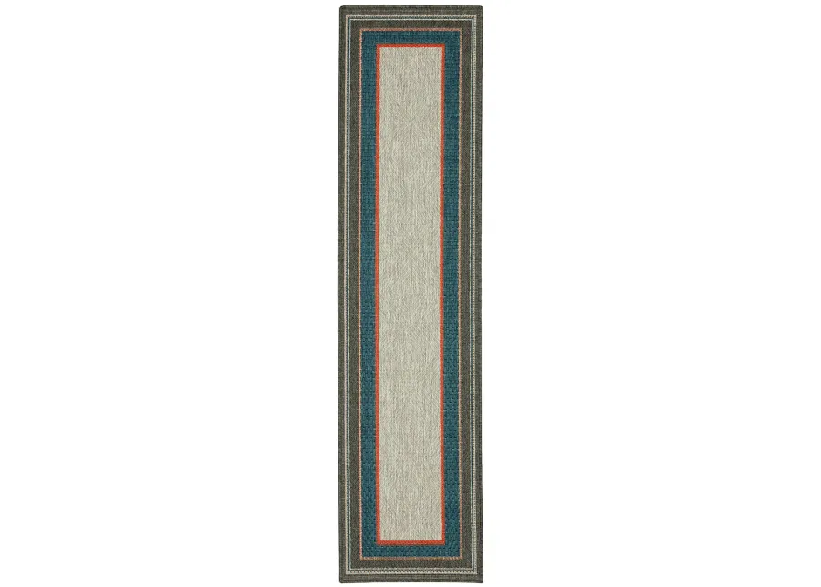 Latitude 1'10" x 7'6" Grey Rug