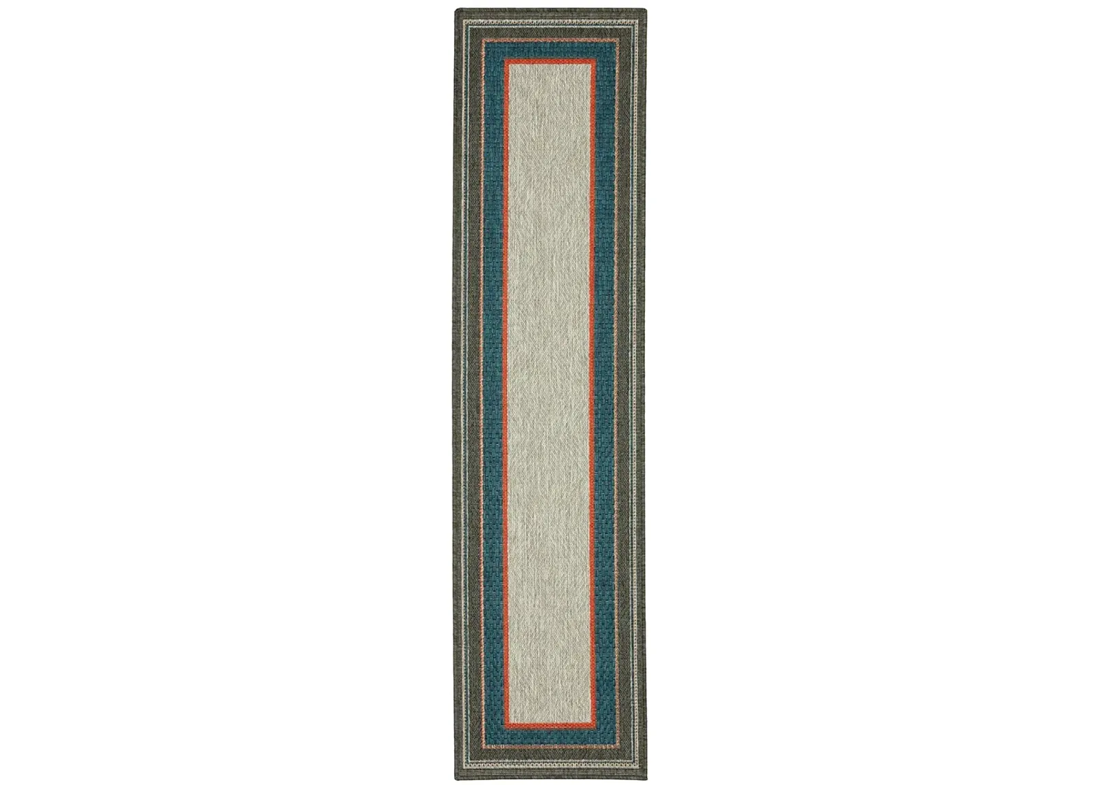 Latitude 1'10" x 7'6" Grey Rug