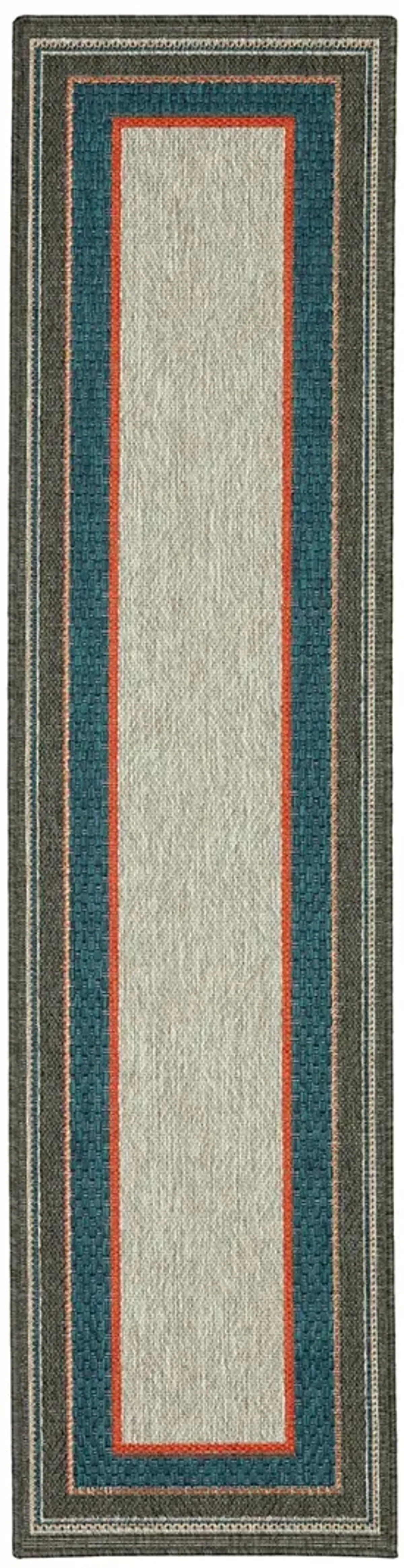 Latitude 1'10" x 7'6" Grey Rug