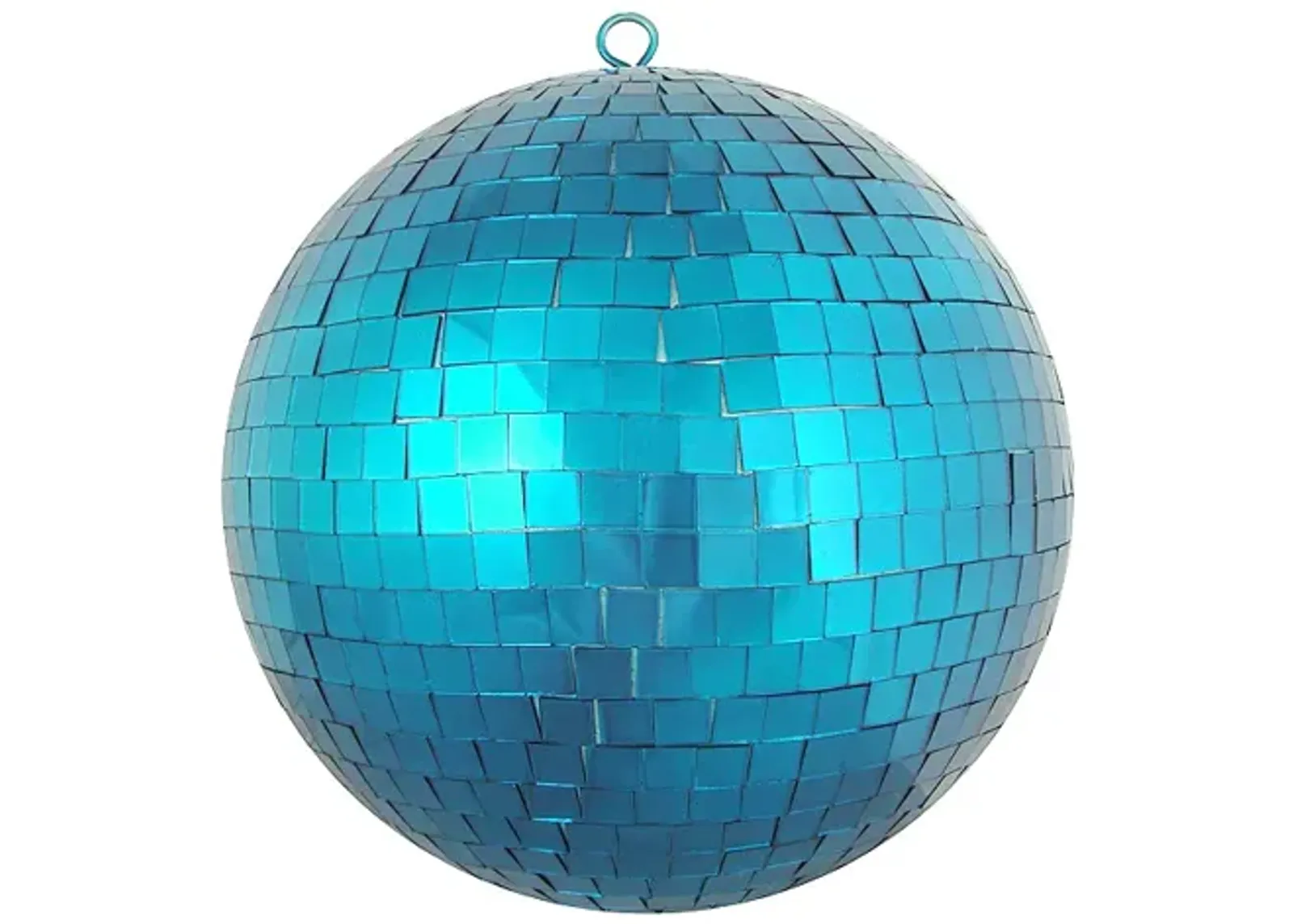 Peacock Blue Mirrored Glass Disco Ball Christmas Ornament 8" (200mm)