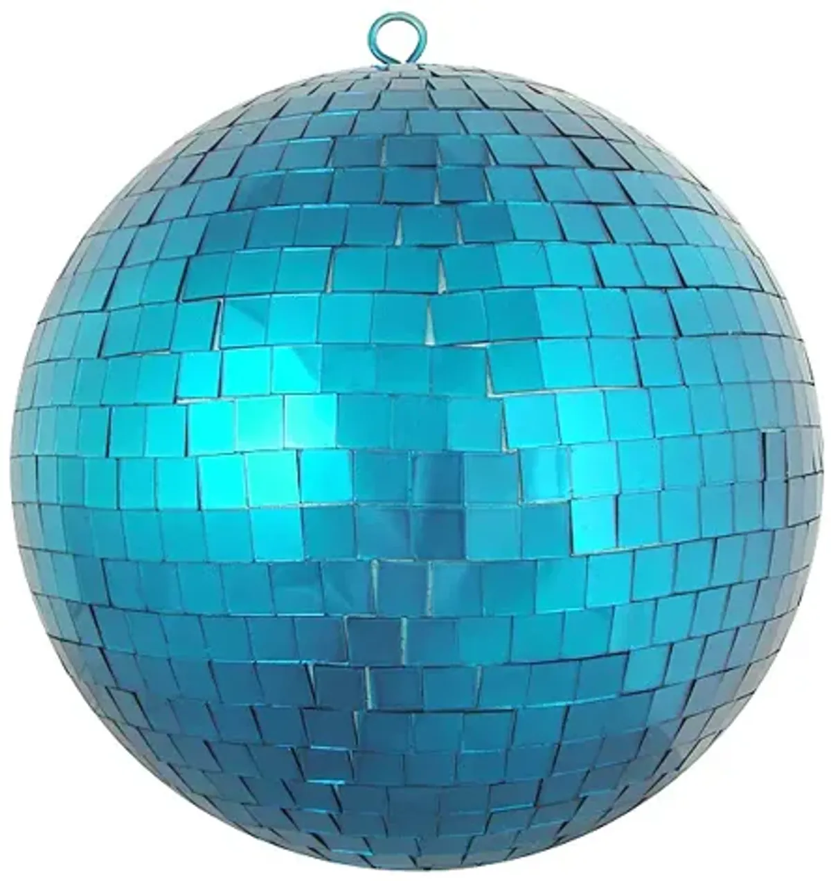 Peacock Blue Mirrored Glass Disco Ball Christmas Ornament 8" (200mm)