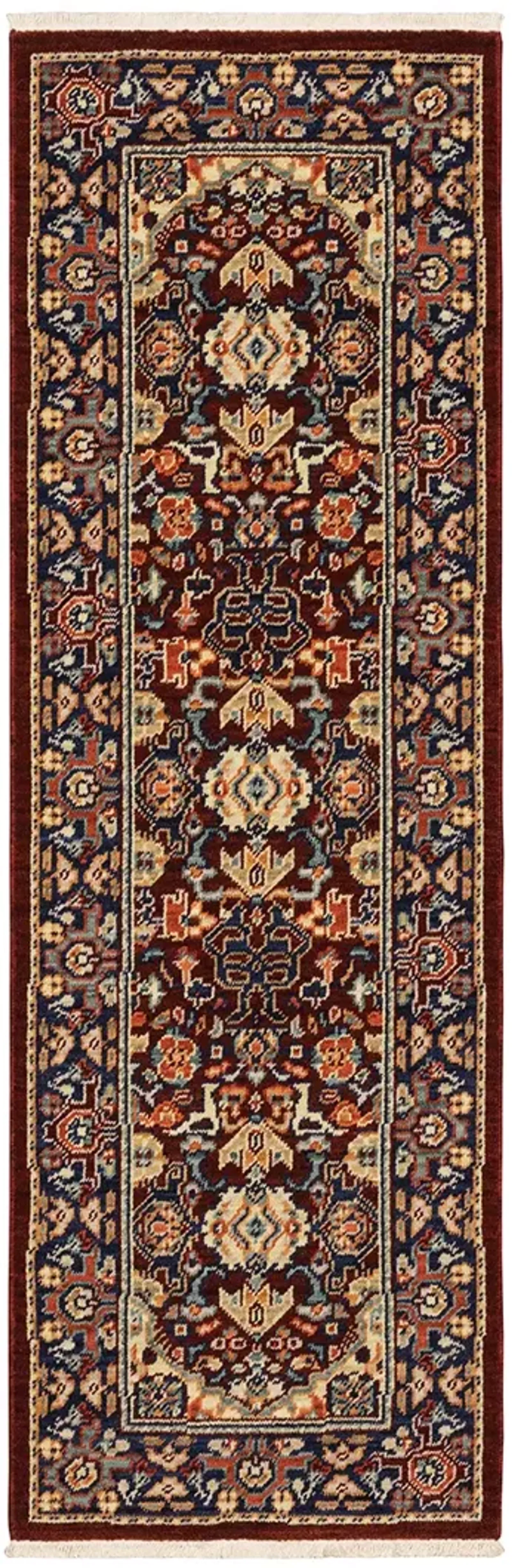 Lilihan 2'6" x 12' Red Rug