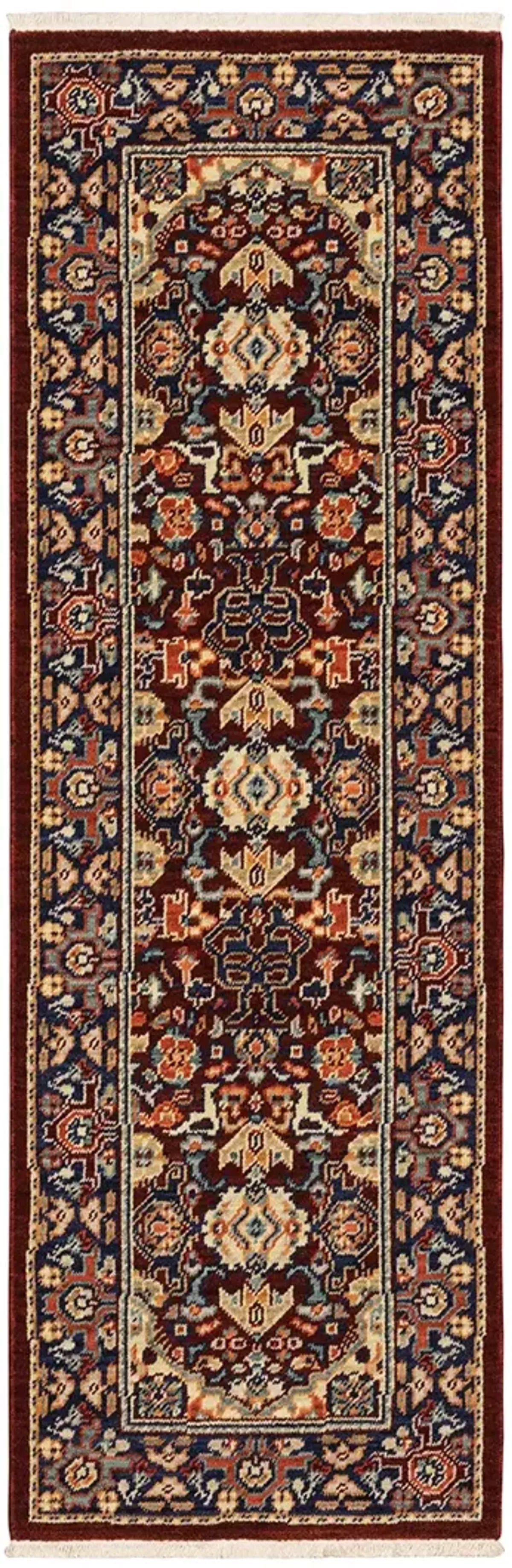 Lilihan 2'6" x 12' Red Rug