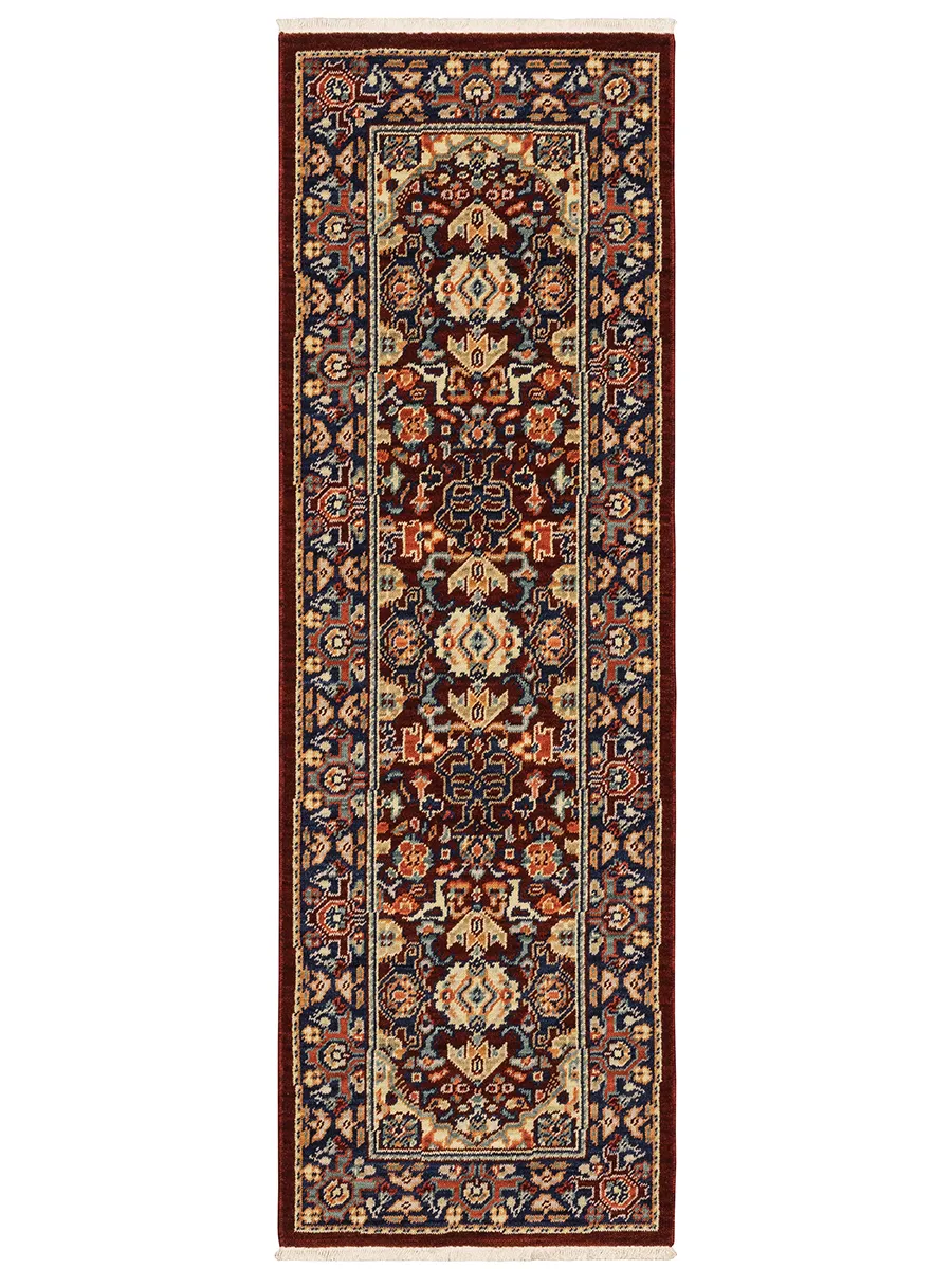 Lilihan 2'6" x 12' Red Rug