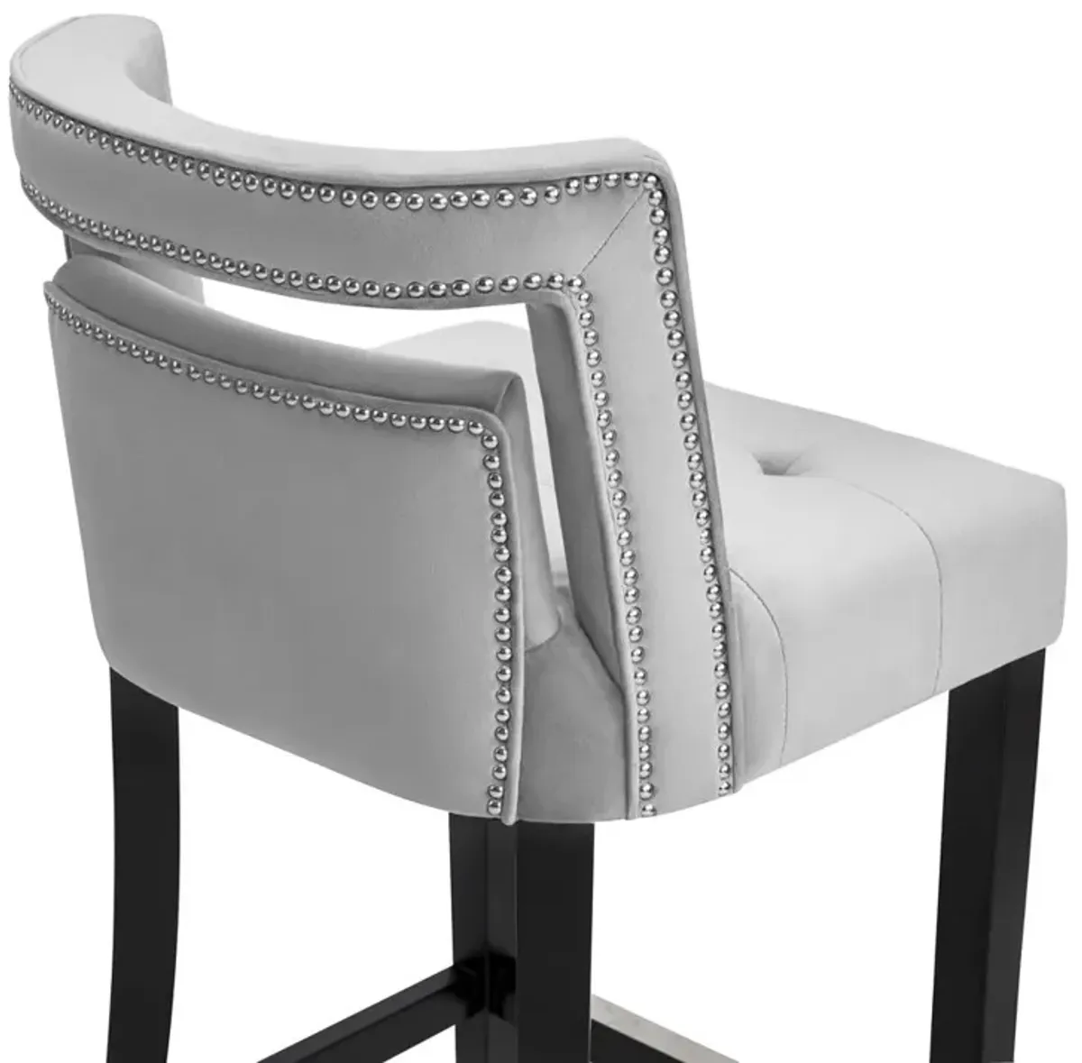 TOV Furniture Hart Grey Velvet Counter Stool