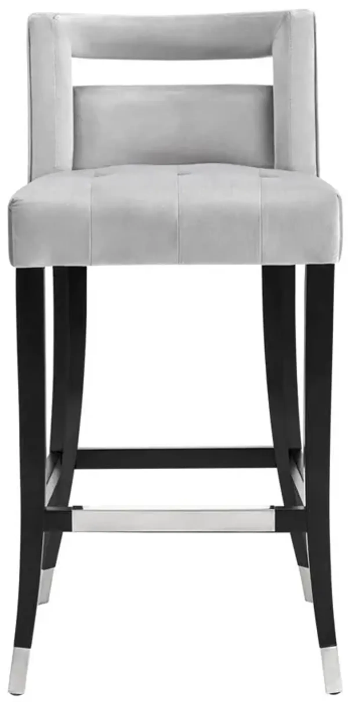 TOV Furniture Hart Grey Velvet Counter Stool