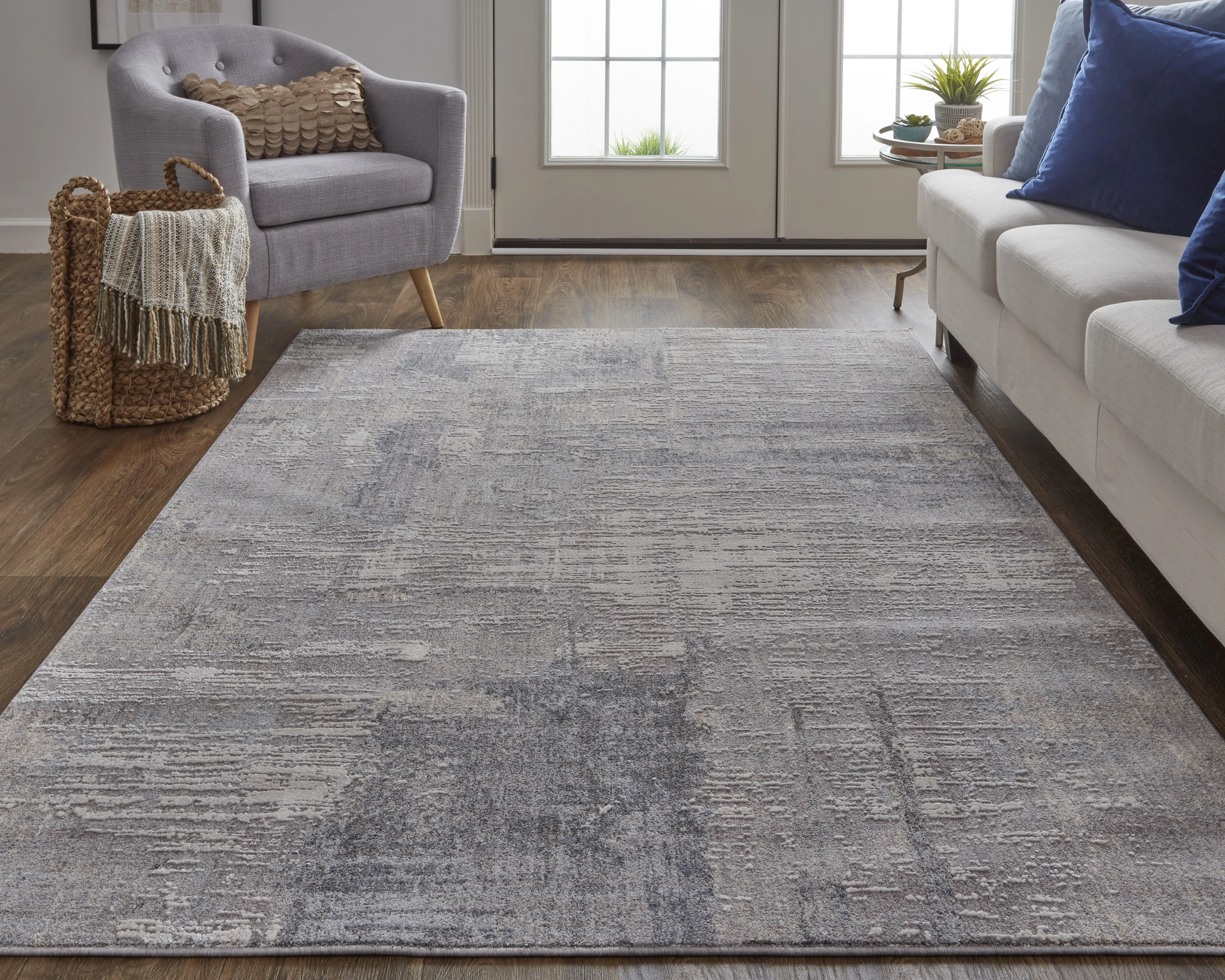 Lennon 39G1F Taupe/Tan/Blue 1'8" x 2'10" Rug