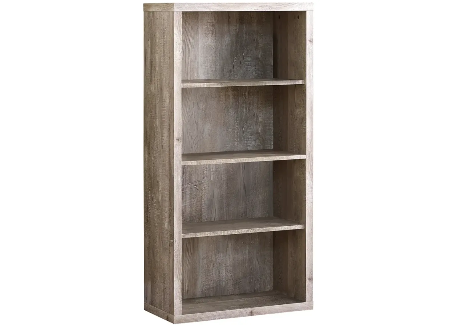 Monarch Specialties I 7406 Bookshelf, Bookcase, Etagere, 5 Tier, 48"H, Office, Bedroom, Laminate, Beige, Contemporary, Modern