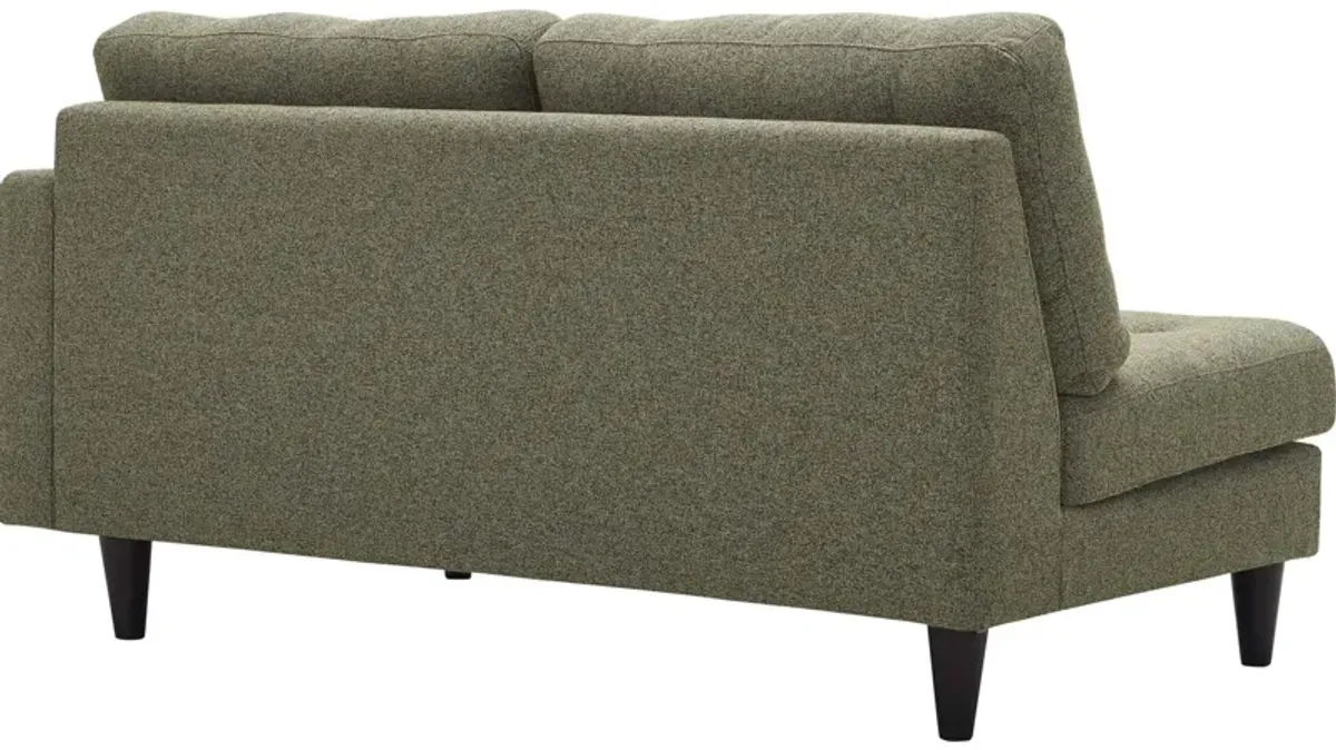 Empress Right-Facing Upholstered Fabric Loveseat