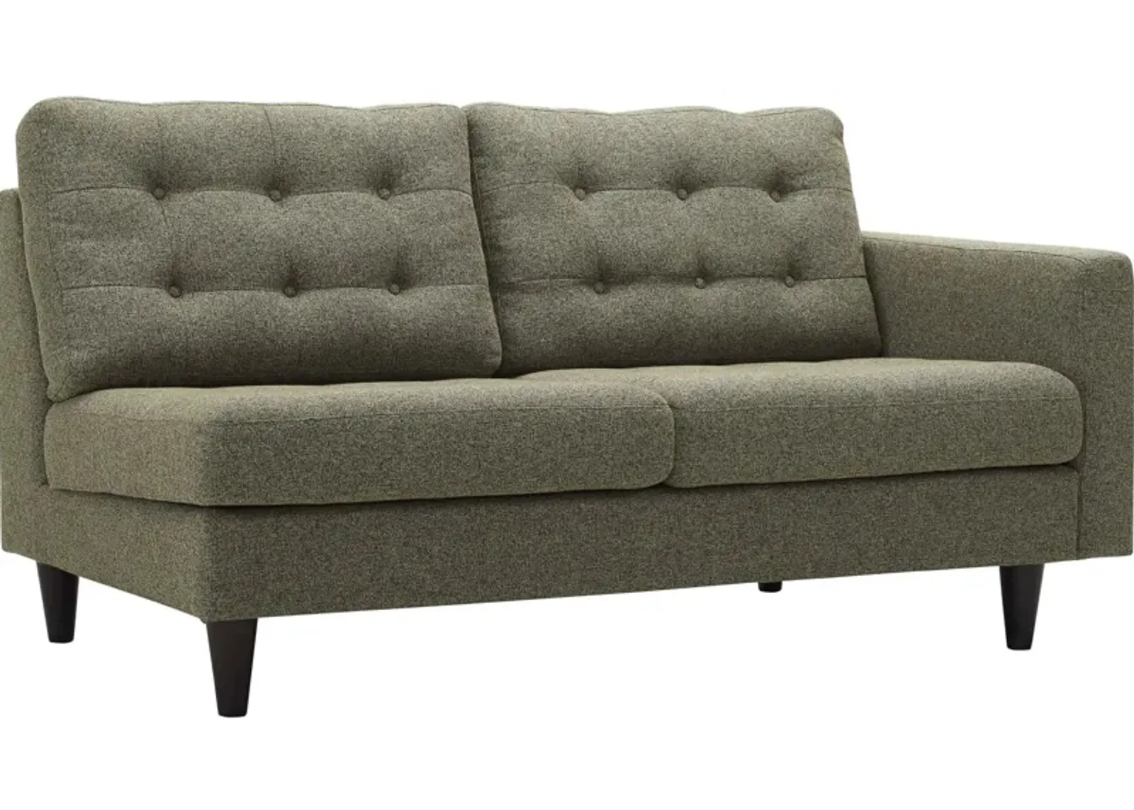 Empress Right-Facing Upholstered Fabric Loveseat