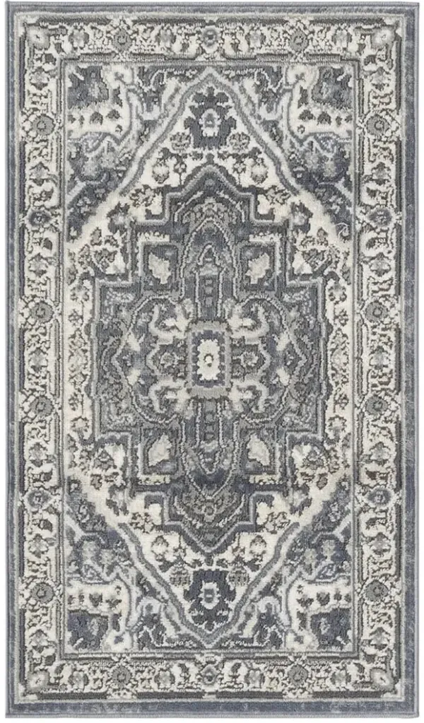 Quarry QUA18 Navy/Ivory 2'2" x 3'9" Rug