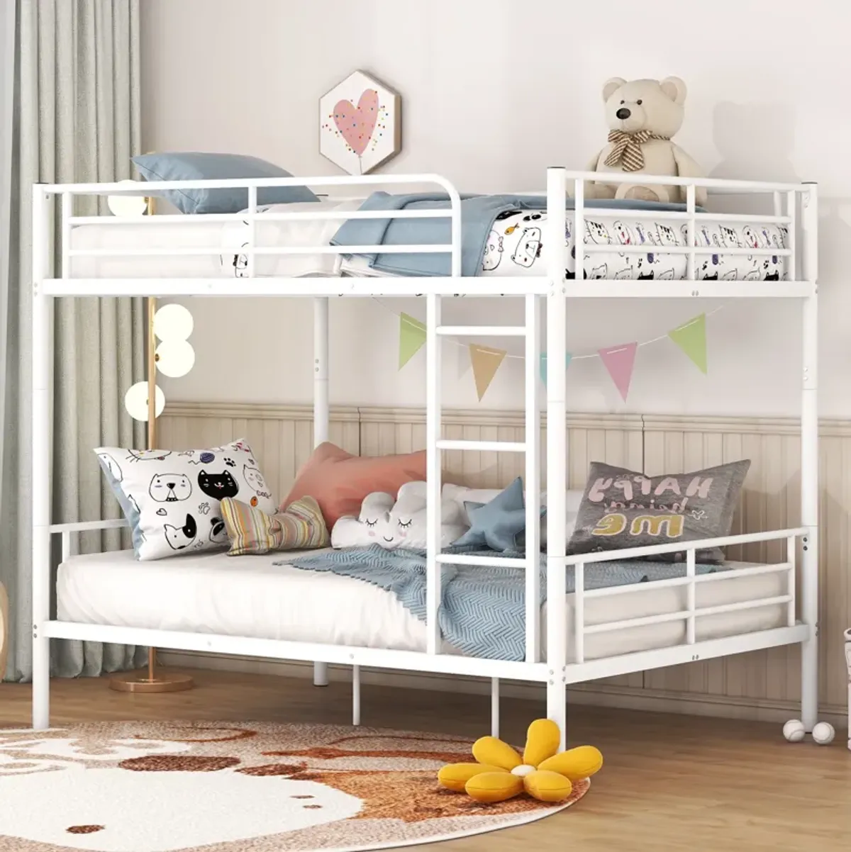 Whisen Full Over Full Metal Bunk Bed - Black