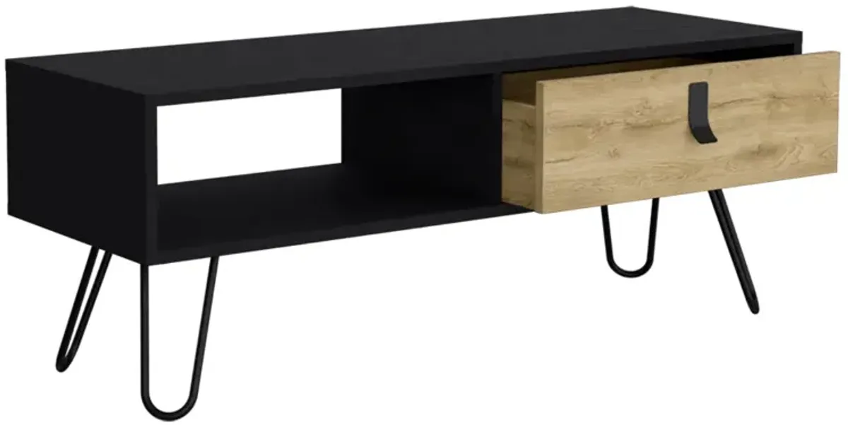 Coffee Table Magness, Living Room, Black / Macadamia