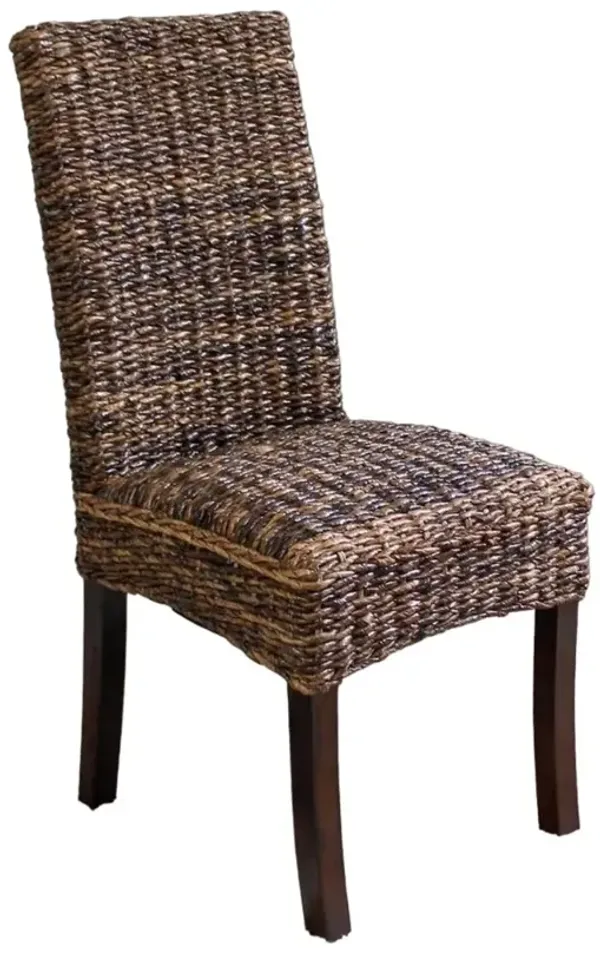 International Caravan Set of Two Louisa Abaca Cushioned Seat Dining Chair