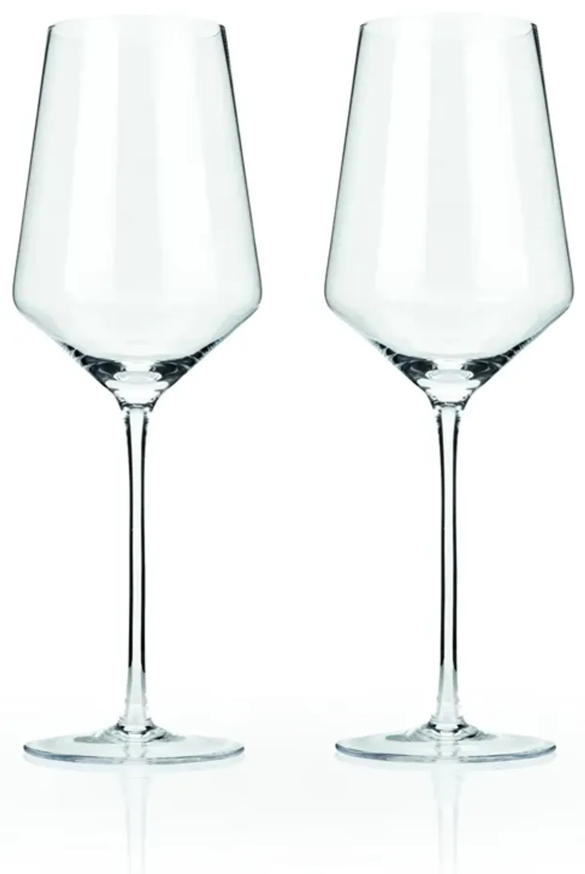 Raye Angled Crystal Bordeaux Glasses Set of 2