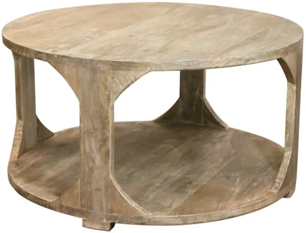Alex Hamilton Jenna Round Cocktail Table with Shelf
