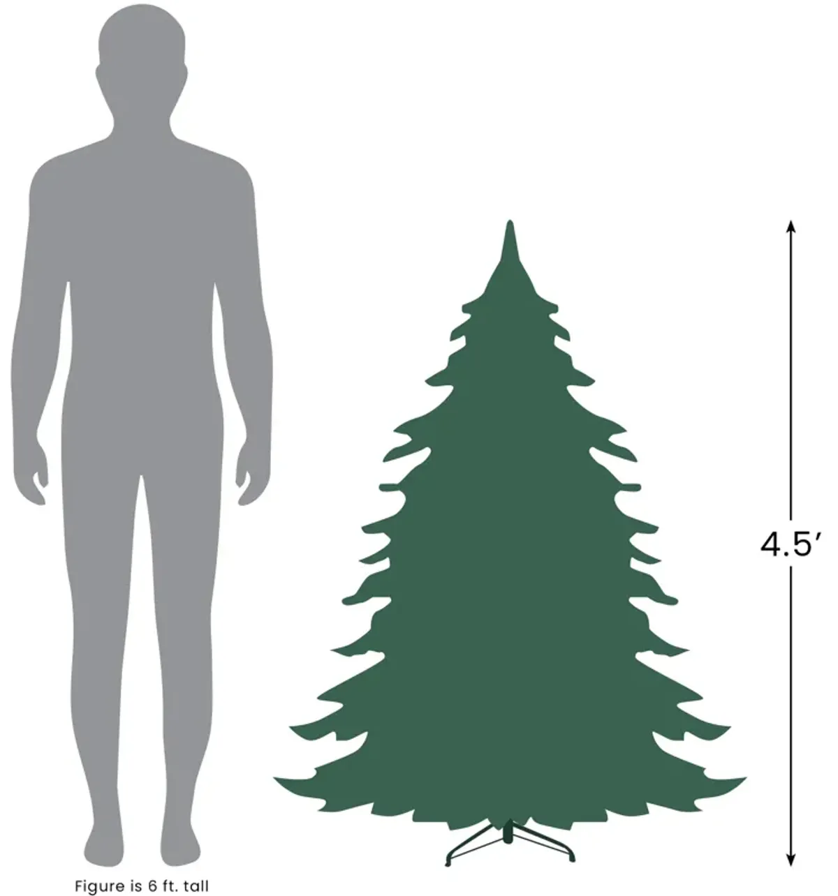 4.5' Pre-Lit Potted Sierra Norway Spruce Slim Artificial Christmas Tree  Clear Lights