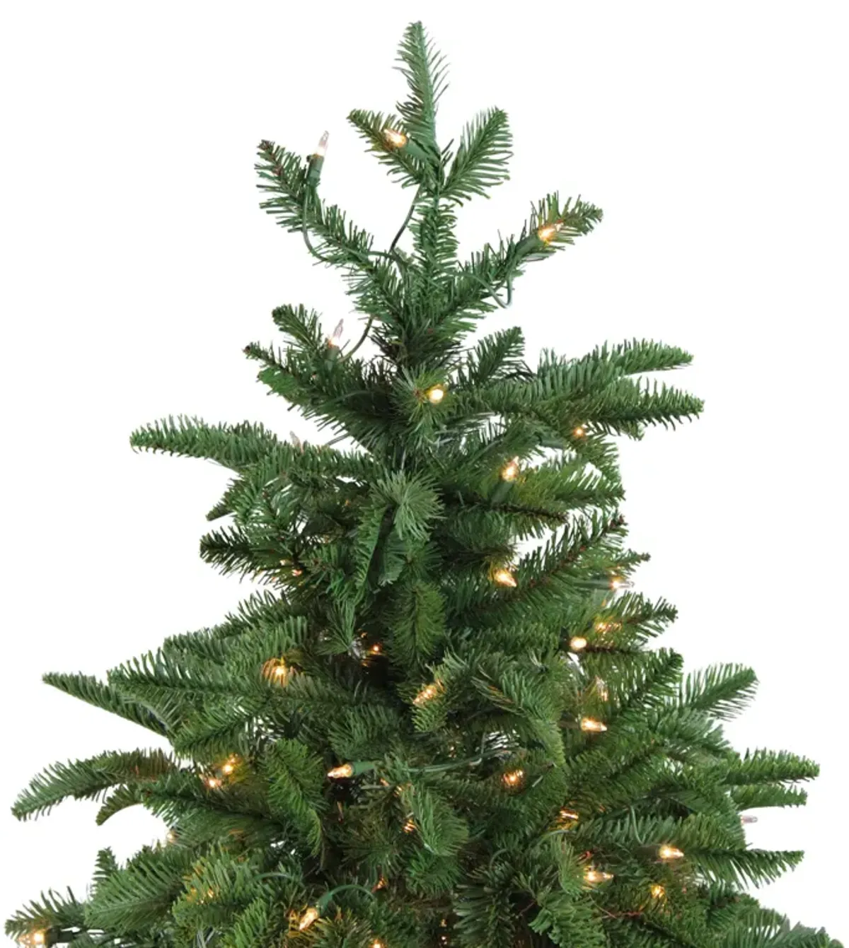 4.5' Pre-Lit Potted Sierra Norway Spruce Slim Artificial Christmas Tree  Clear Lights