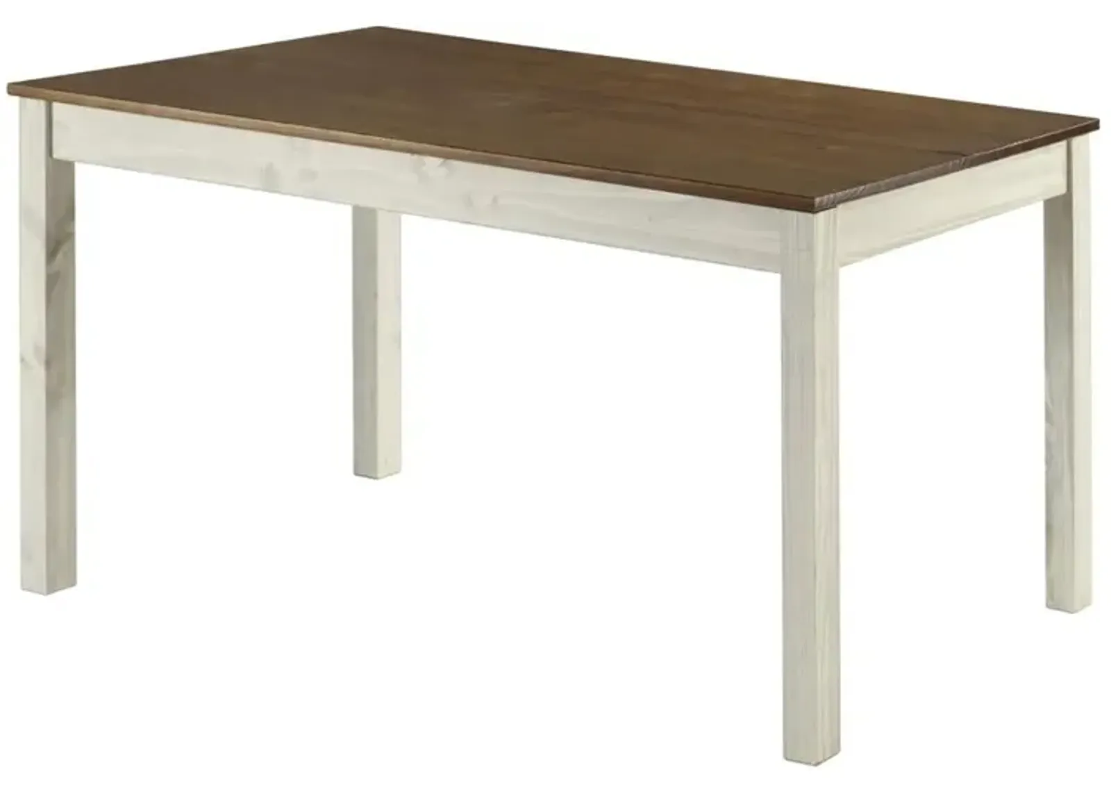 Model CADBTB6 Cottage Series Dining Table in Distressed White