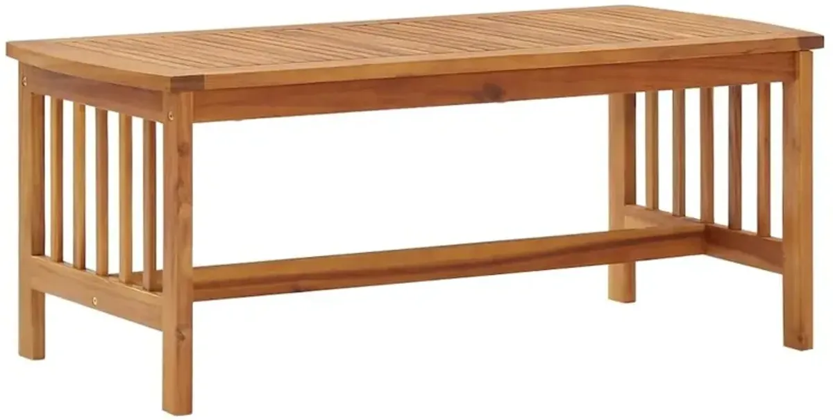 vidaXL Coffee Table 40.2"x19.7"x16.9" Solid Acacia Wood