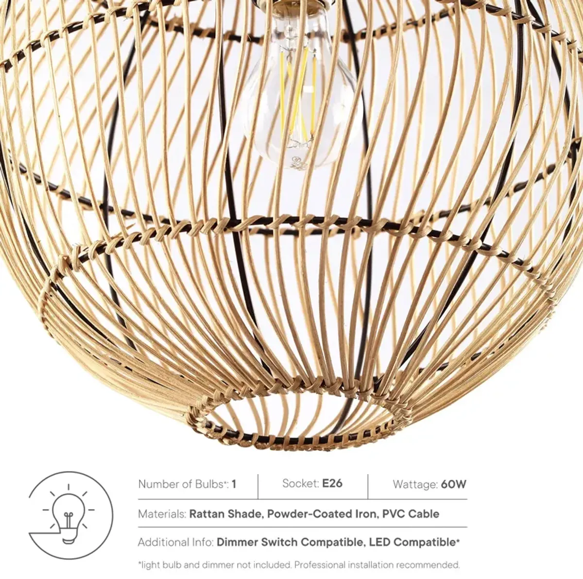 Nurture Rattan Pendant Light