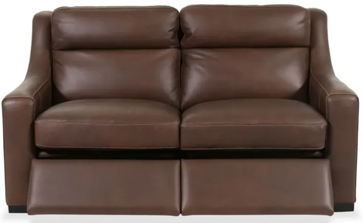 Germain Leather Power Loveseat