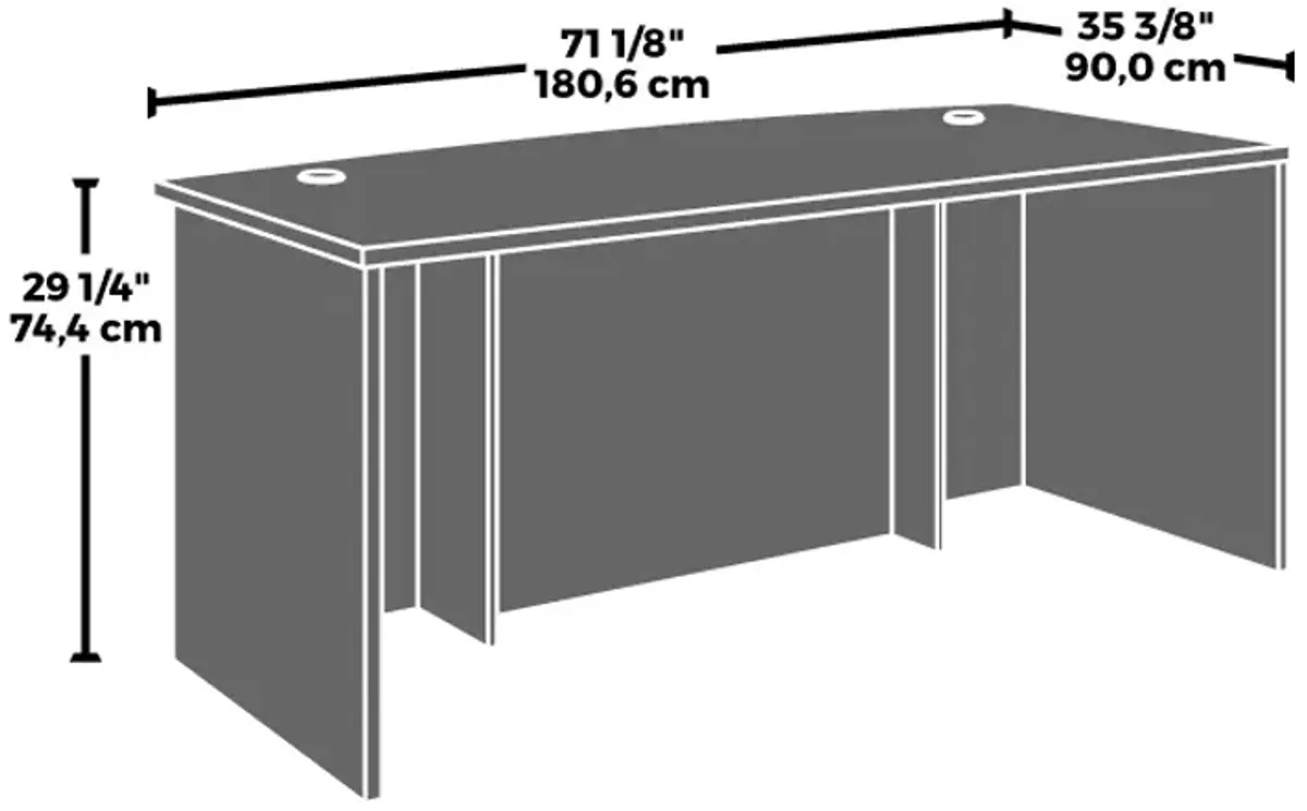 Affirm 72" Bowfront Executive Desk