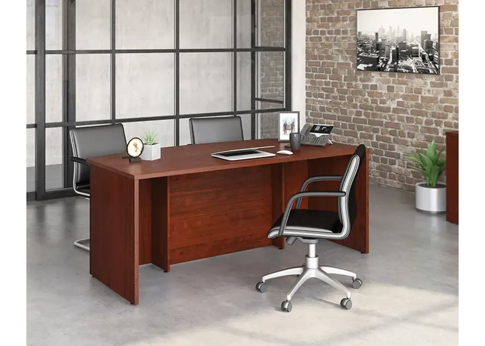 Affirm 72" Bowfront Executive Desk