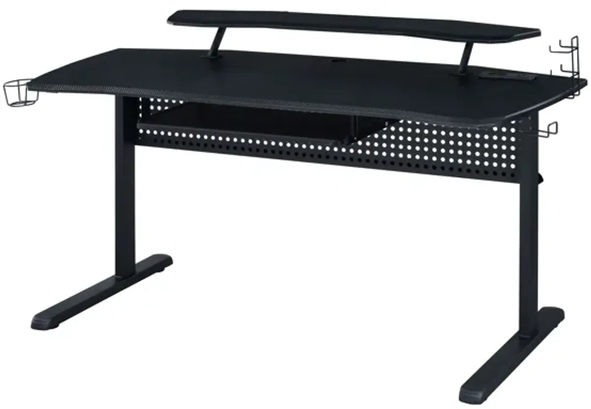 ACME Vildre Gaming Table w/USB Port, Black Finish