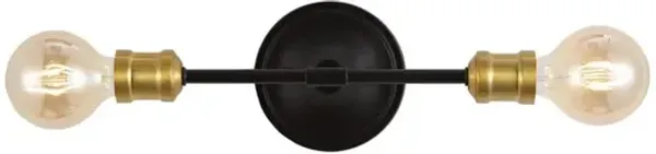 Jaxon 2-Light Industrial Farmhouse Iron LED Vanity